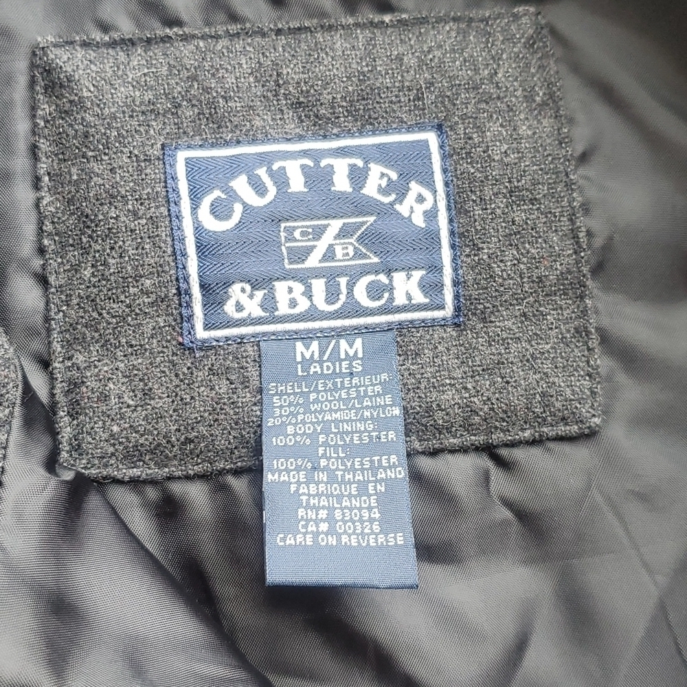 Cutter & Buck Gray Wool Blend Vest M - Picture 2 of 5
